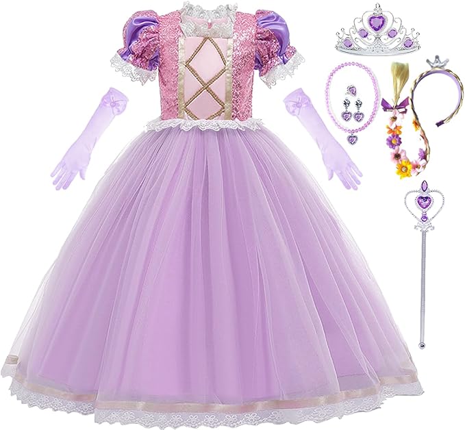 Rapunzel Prinzessinnen-Kostüm (Größe 98–104) + essie Nagellack Nr. 843