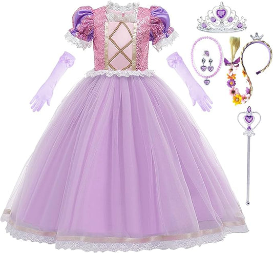 Rapunzel Prinzessinnen-Kostüm (Größe 98–104) + essie Nagellack Nr. 843